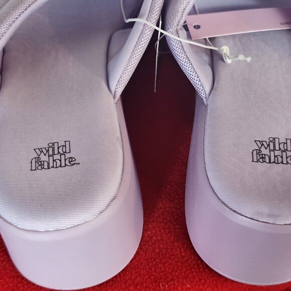 Wild Fable Lavender Fabric Upper Memory Foam Platform Angela Dress Sandal Size 9 - Picture 8 of 16